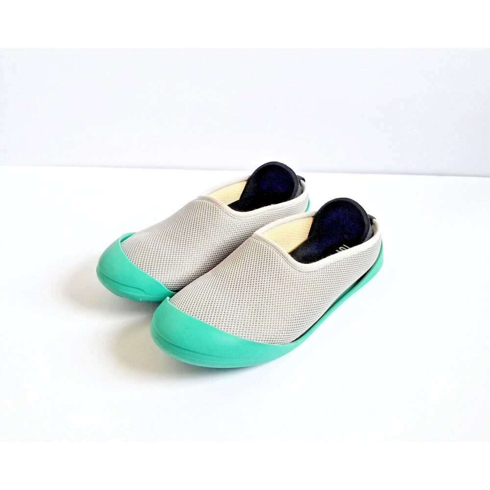 MAHABIS Summer Slippers Sz 38 Women's US 7.5 Light Gray Aqua Removable Soles